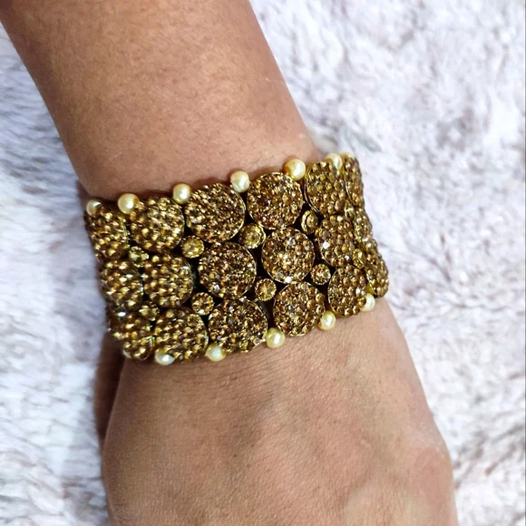 Golden diamond bracelet - Picture 3 of 3